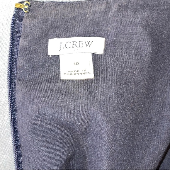 J Crew Navy Eyelet Blue Women's Dress - Picture 3 of 11